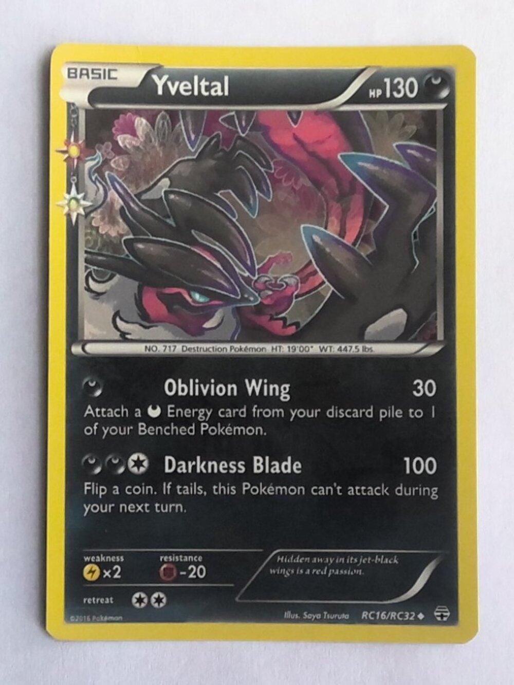 Yveltal RC16/RC32 Holo Mint